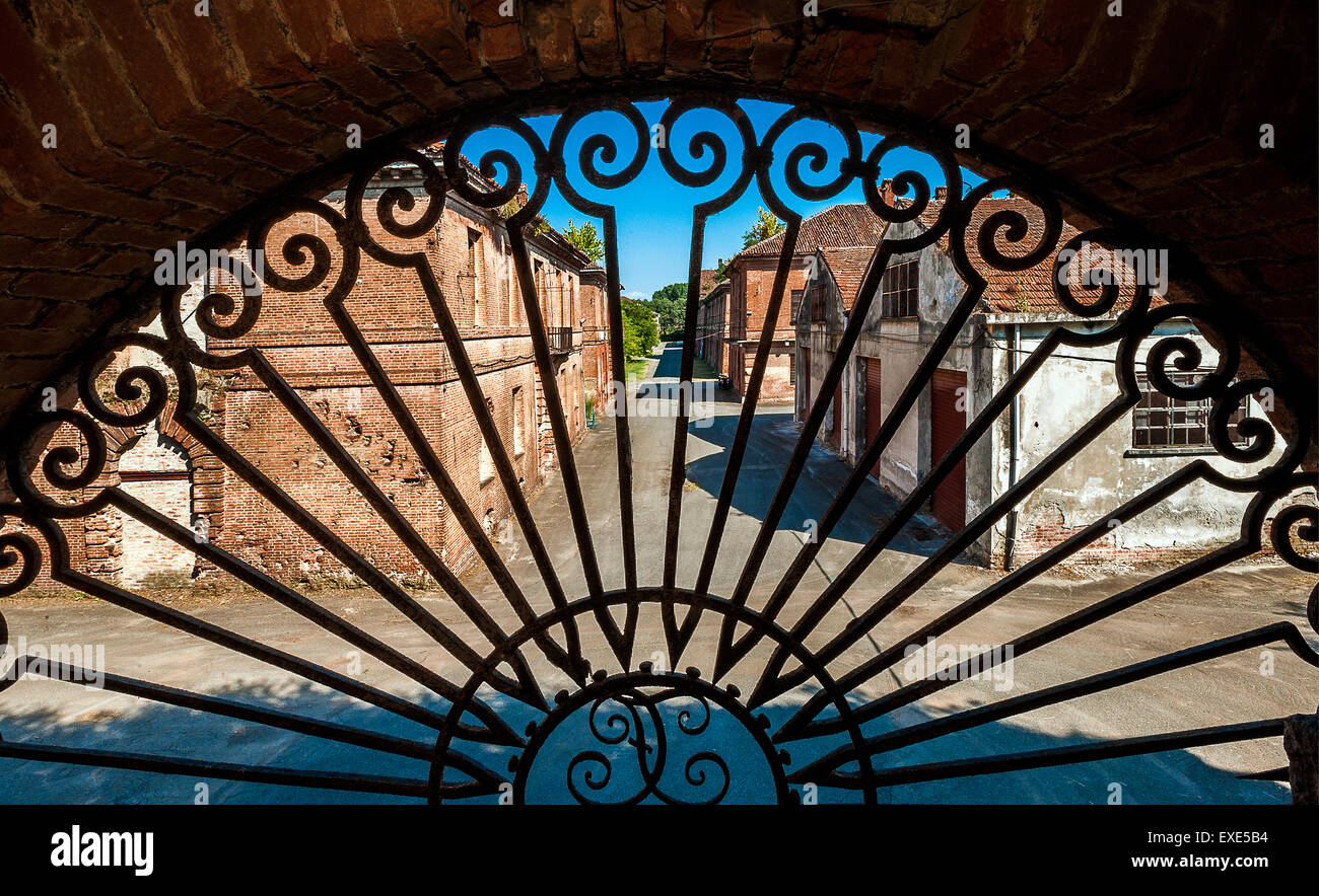 Italia Piemonte Monferrato Patrimonio Mondiale, la cittadella superiore della porta Foto Stock
