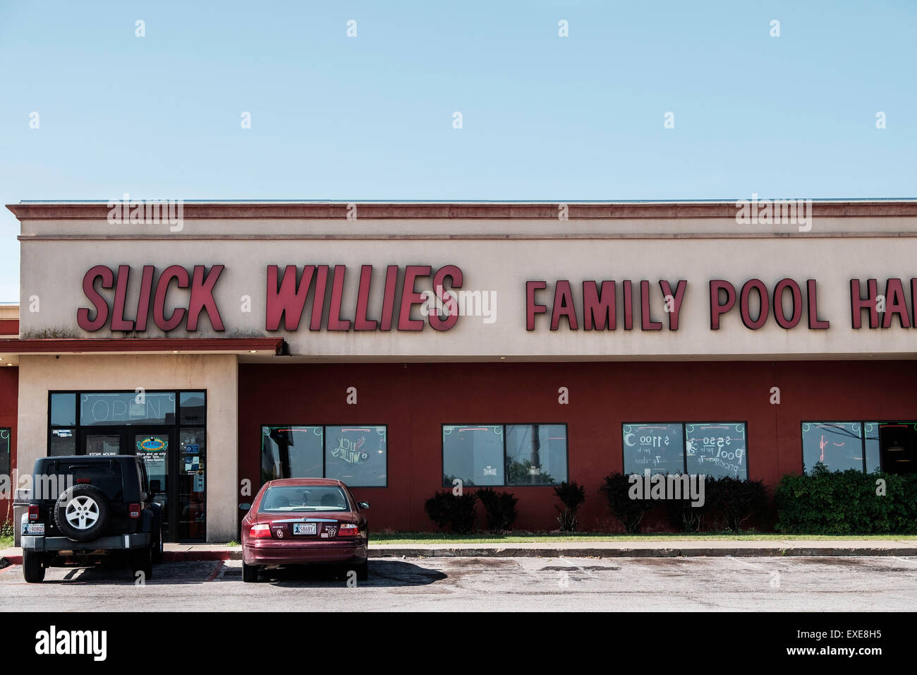 Slick Willies famiglia Piscina Sala esterno in Oklahoma City, Oklahoma, Stati Uniti d'America. Foto Stock