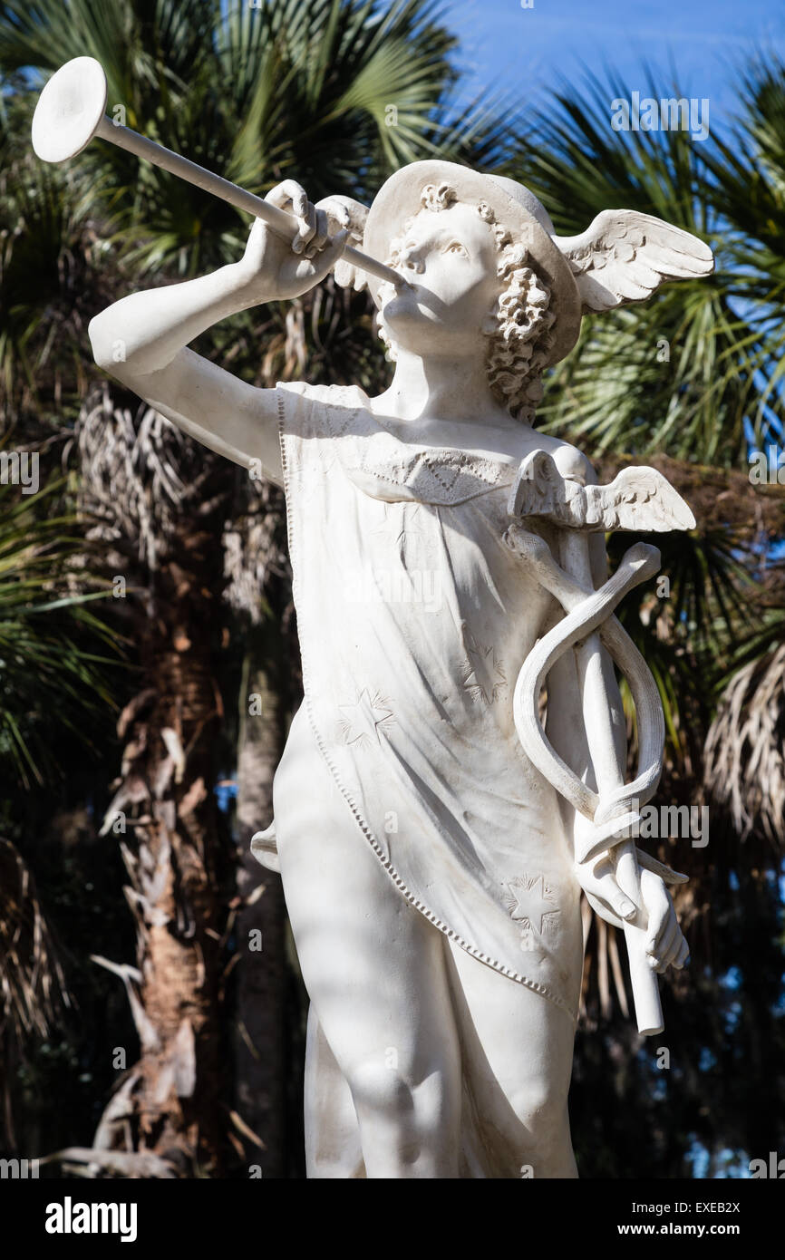 Statua di Mercurio, Cumberland Island, Georgia Foto Stock