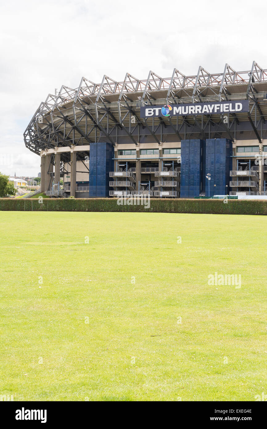 Edimburgo, Scozia, Regno Unito - 8 Luglio 2015: BT Murrayfield Stadium Foto Stock