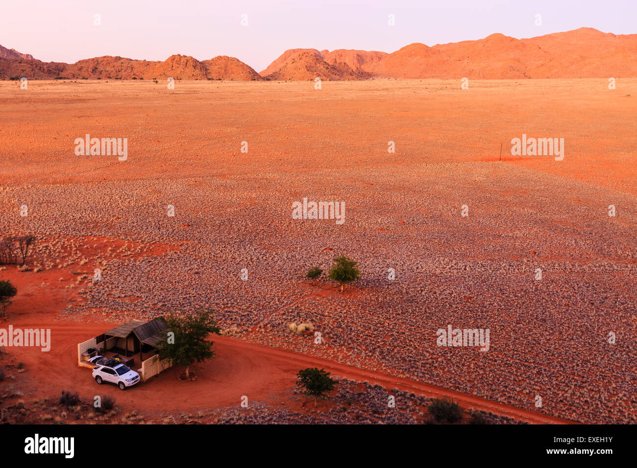 Campeggio, Farm Tiras, Tiras Mountains, Namibia Foto Stock