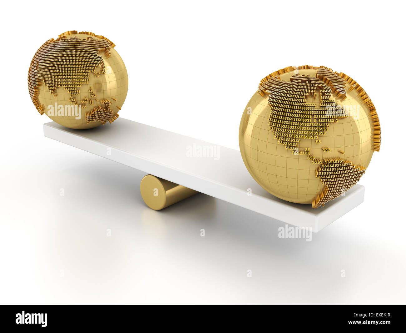 Equilibrio del mercato finanziario globale Foto Stock