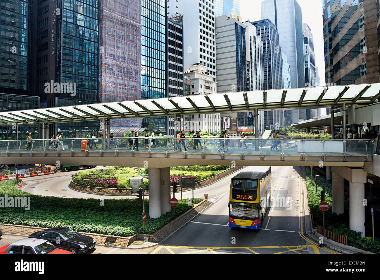 Isola di Hong Kong city grattacieli cinesi della Cina Foto Stock