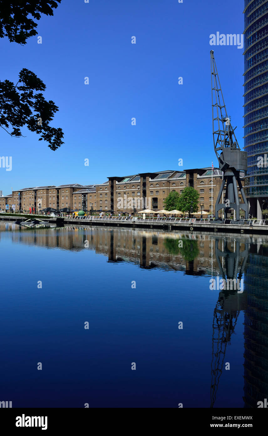 West India Quay, Canary Wharf station wagon, Docklands, London E14, Regno Unito Foto Stock