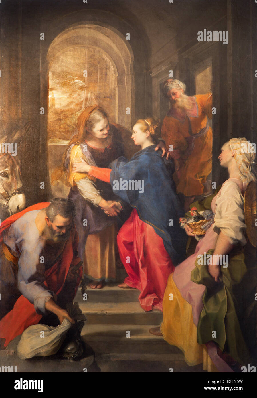 Roma - La vernice della Visitazione di Federico Barocci (1528 - 1612) nella chiesa barocca Chiesa Nuova (Santa Maria in Vallicella). Foto Stock