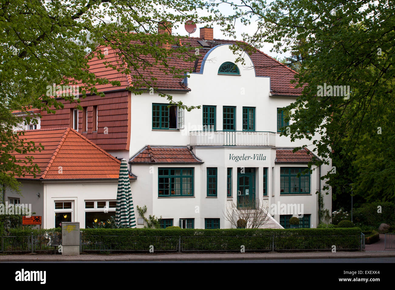 L'Europa, Germania, Bassa Sassonia, Worpswede, il Vogeler-Villa, costruito da Heinrich Vogeler, oggi una vecchia casa di riposo. Europa, DEU Foto Stock