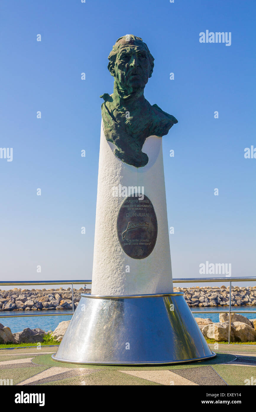 Statua di bronzo di Don Juan de Borbon nonno Re di Spagna Foto Stock