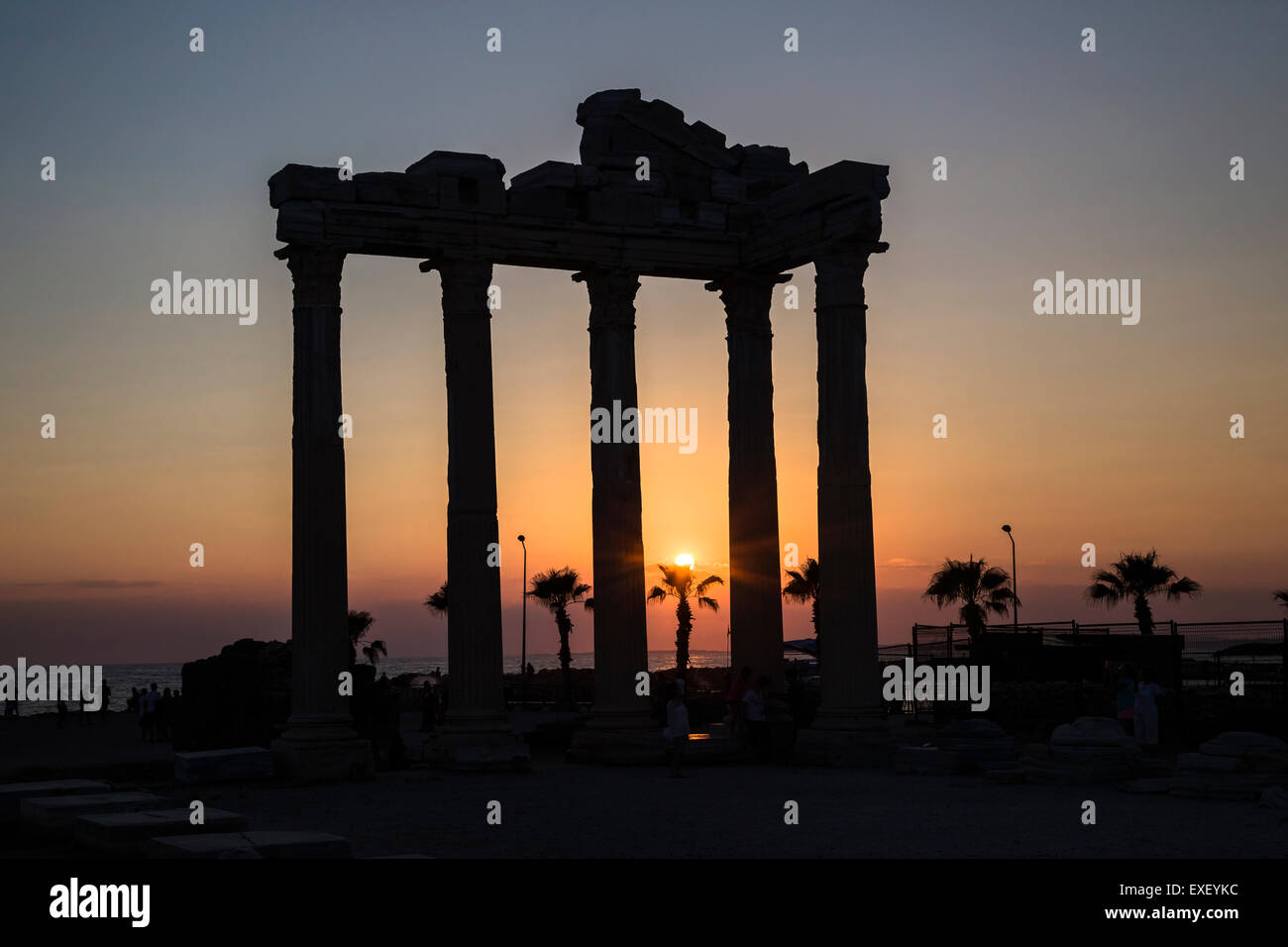 Tempio di Appollo, laterale, Antalya, della Panfilia, Turchia Foto Stock