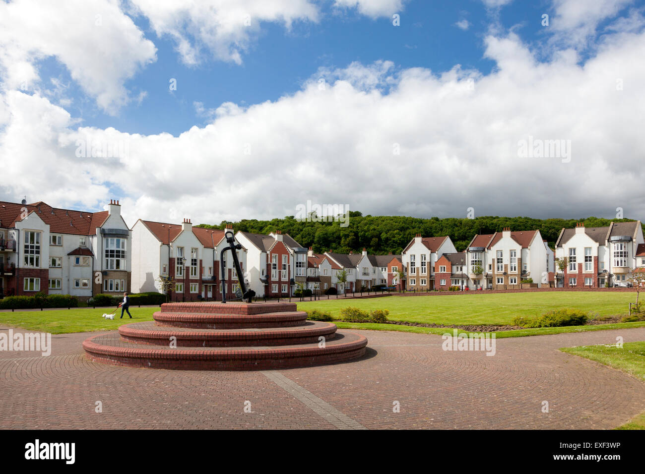 Moderno sviluppo di alloggiamento in corrispondenza di St David's Harbor, Dalgety Bay, Fife Foto Stock