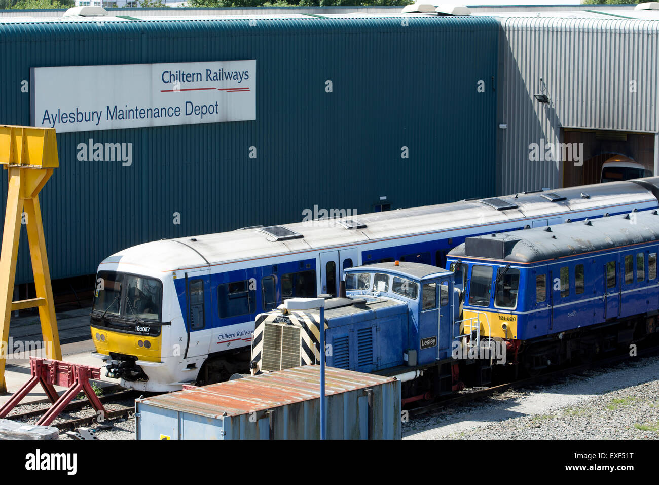 Chiltern Railways deposito di manutenzione, Aylesbury, Buckinghamshire, Inghilterra, Regno Unito Foto Stock