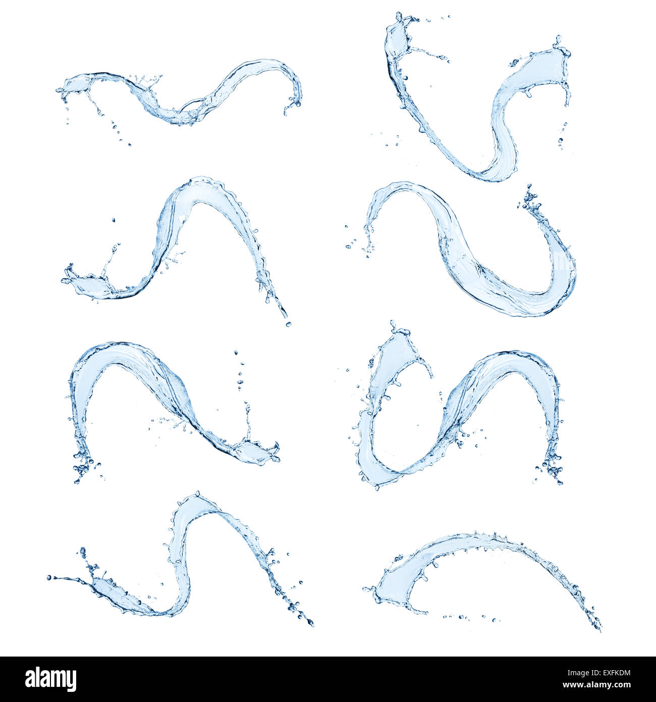 Gli spruzzi di acqua raccolta Foto Stock