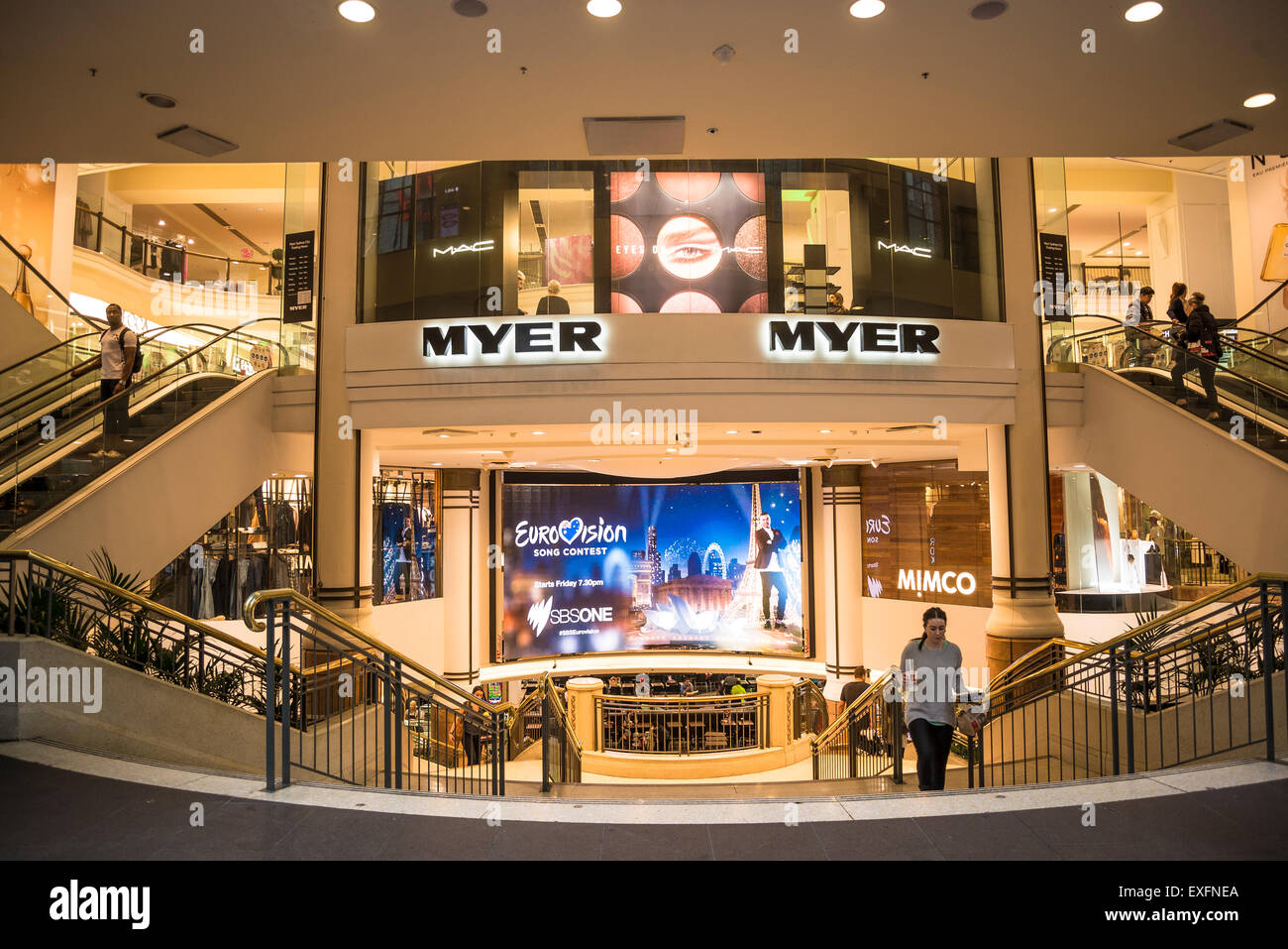 Grande magazzino Myer, Sydney, Australia Foto Stock