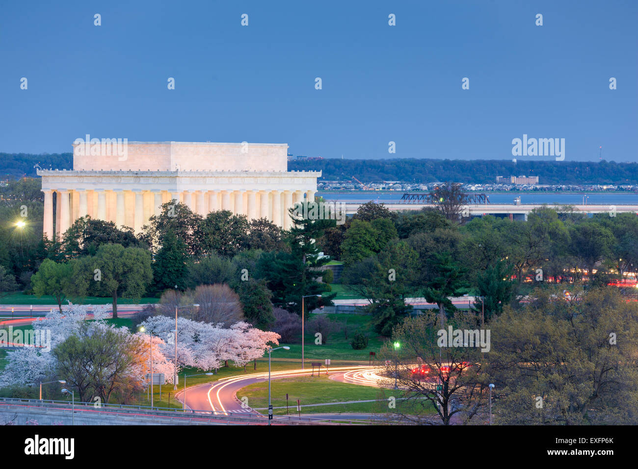 Washington, D.C. presso il Lincoln Memorial. Foto Stock