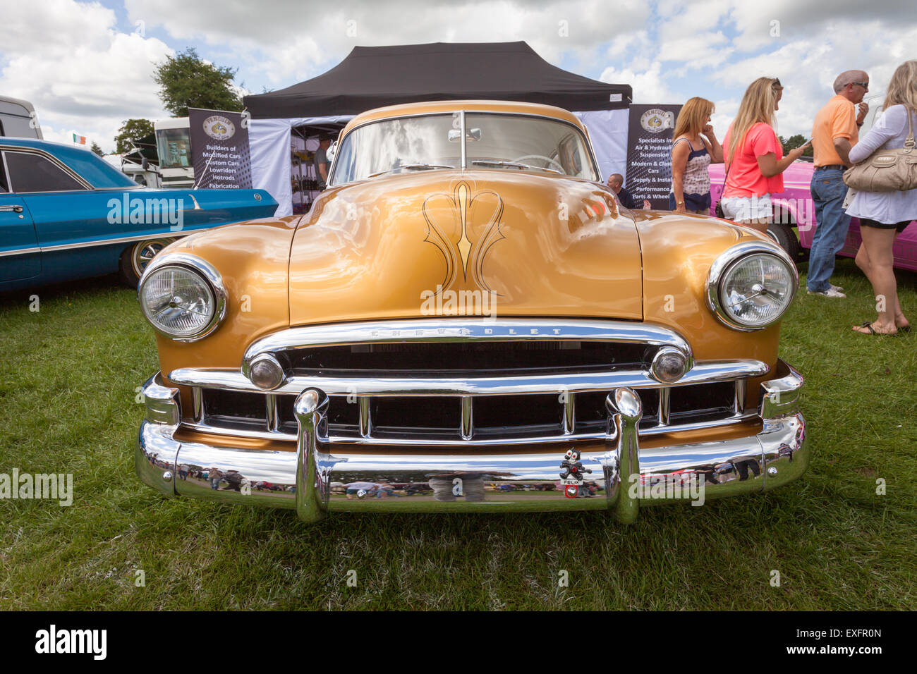 Classic American car in mostra in occasione di una mostra, REGNO UNITO Foto Stock