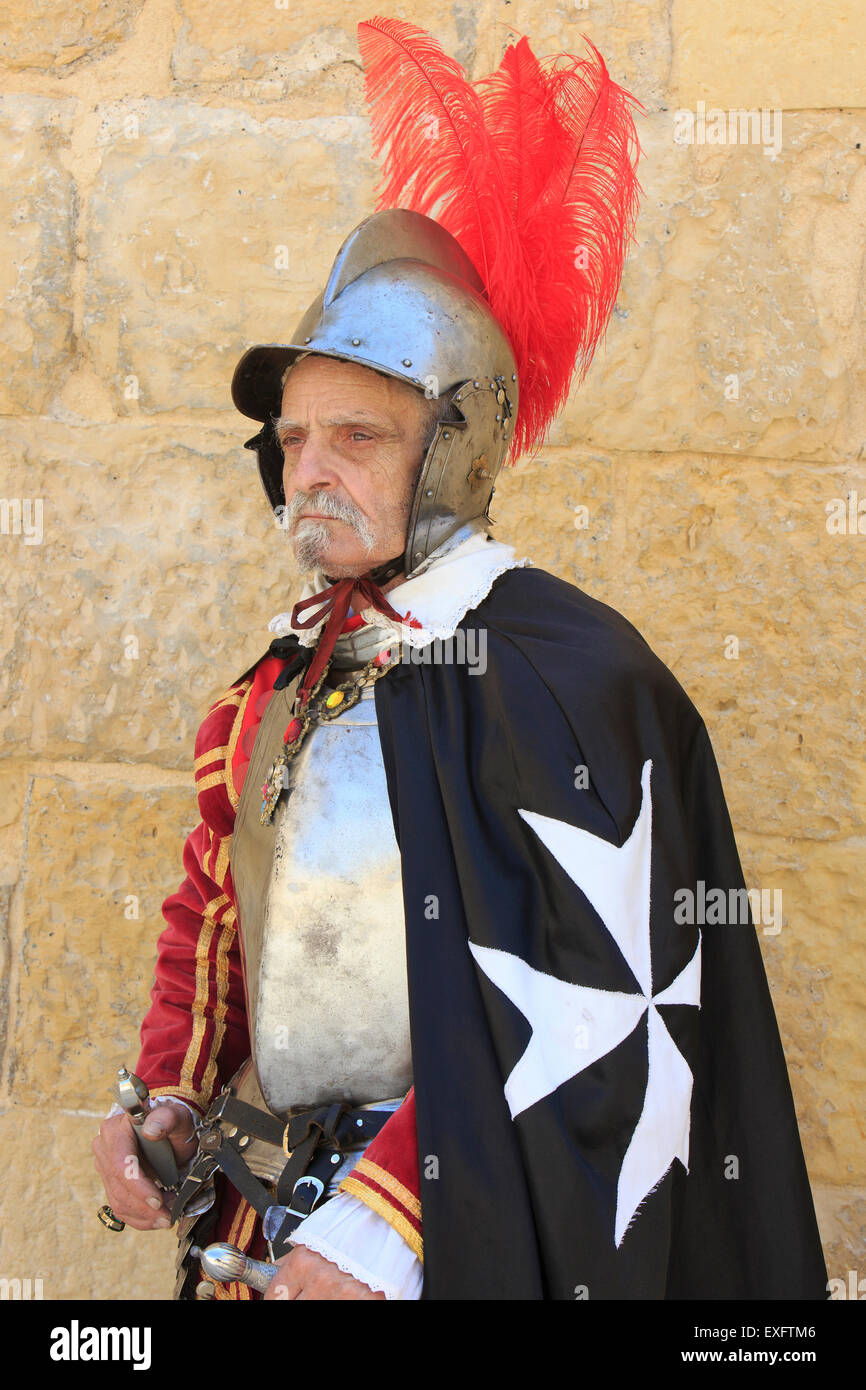 Il Grand ufficiale giudiziario dell Ordine di Malta a Forte Sant'Elmo a La Valletta, Malta Foto Stock