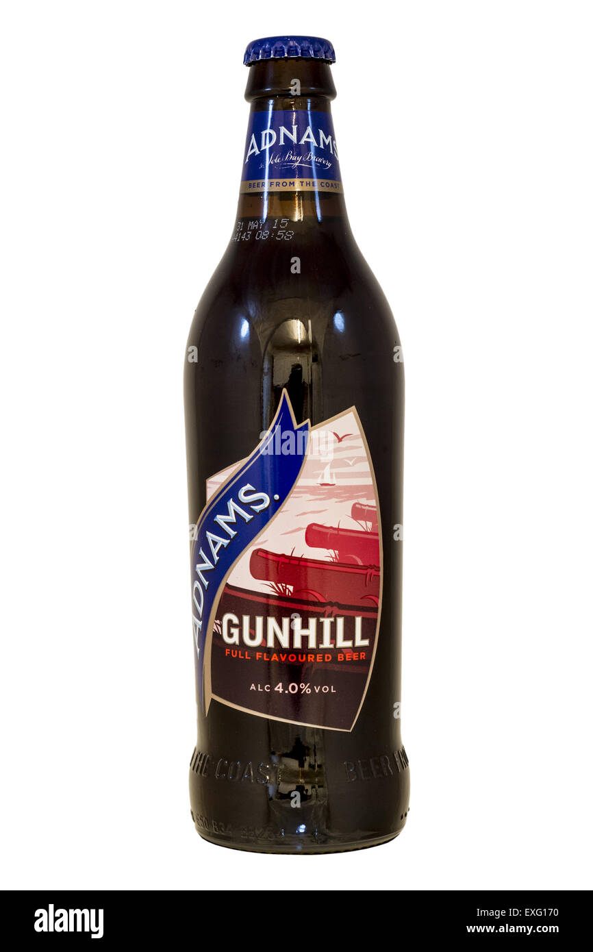 Adnams Brewery - Gunhill le bottiglie di birra - corrente @ 2015. Foto Stock