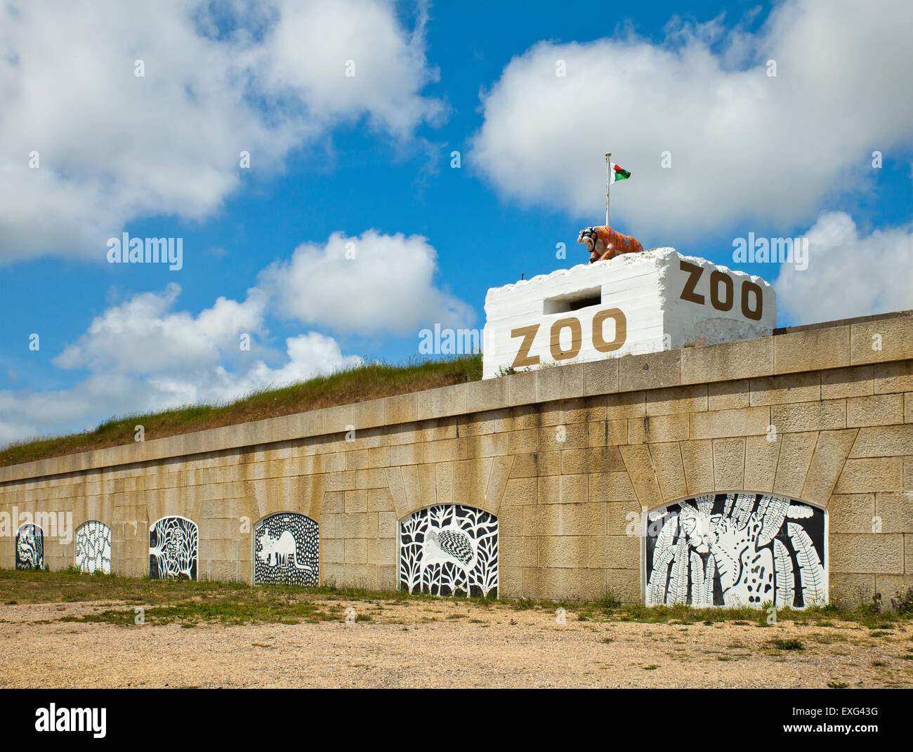 Isola di Wight Zoo, Yaverland, Sandown. Foto Stock