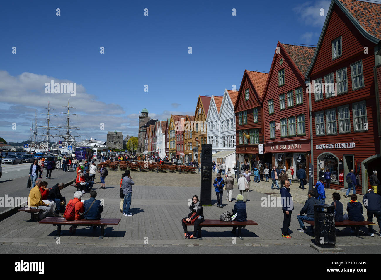 Bergen in Norvegia il Gateway per i fiordi norvegesi Foto Stock