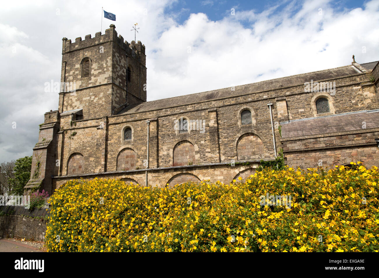 Priorato storica chiesa di Santa Maria in città di Chepstow, Monmouthshire, Wales, Regno Unito Foto Stock