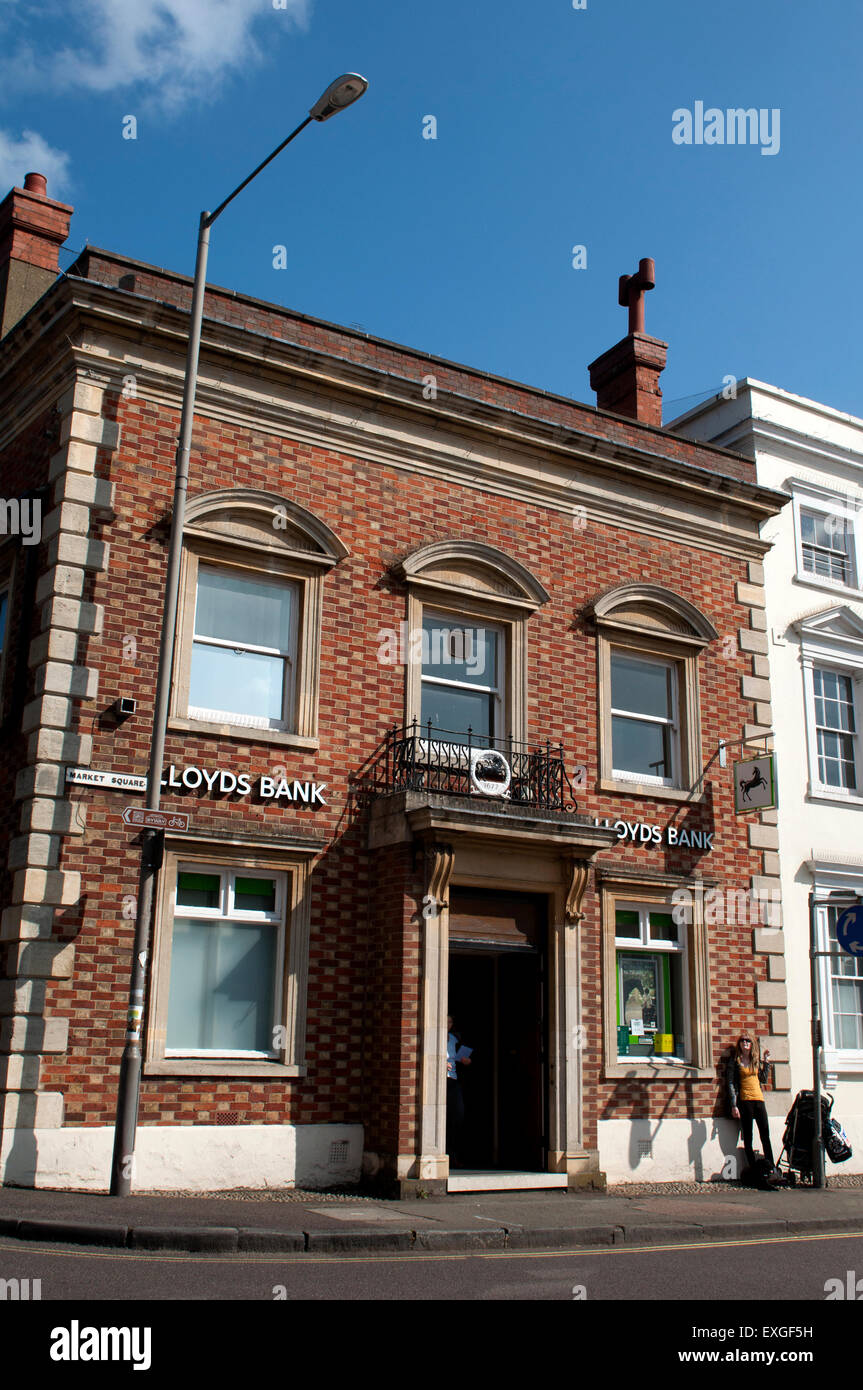 Lloyds Bank Building, Market Square, Buckingham, Buckinghamshire, Inghilterra, Regno Unito Foto Stock