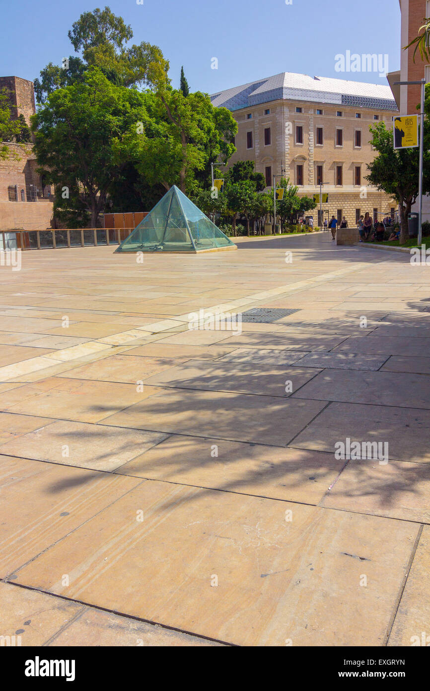 Square Teatro romano a Malaga Spagna Foto Stock