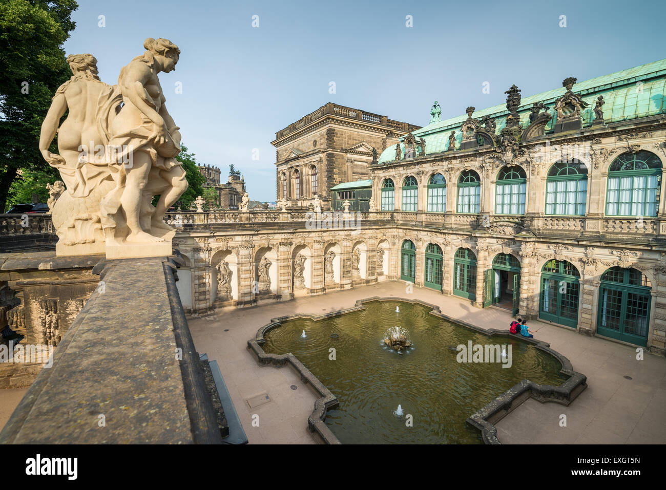 Lo Zwinger (Dresdner Zwinger), Altstadt, Dresda, Sassonia, Germania, Europa Foto Stock