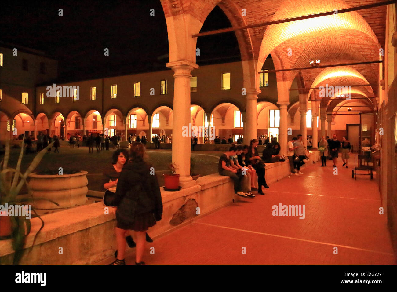 Arte di Venezia di notte, Accademia di Belle Arti di Venezia Foto Stock