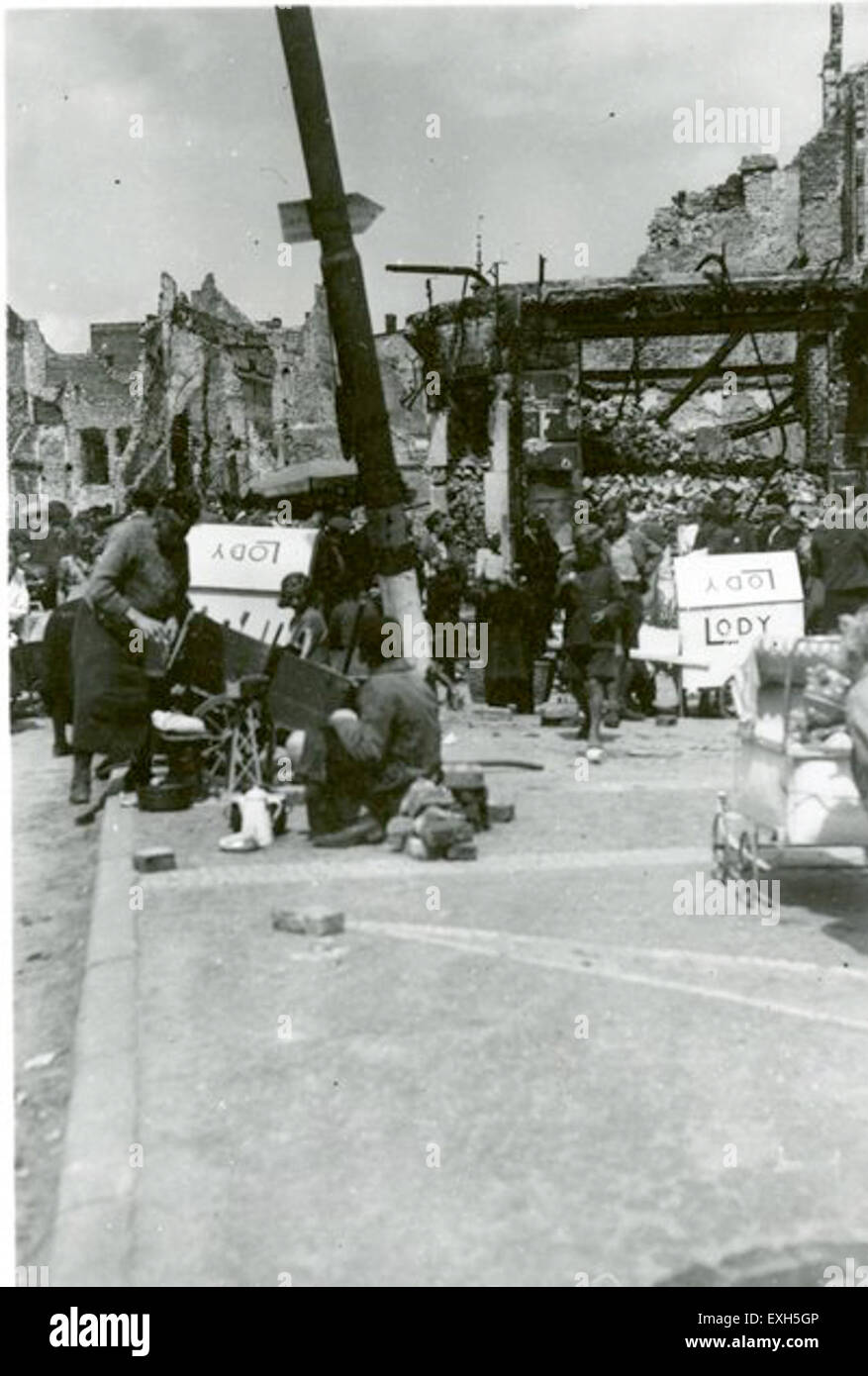 Bombardato gli Edifici 1 Foto Stock