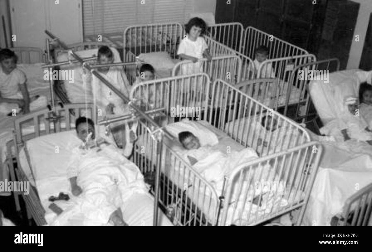 I bambini frequentano l'ora della Bibbia al Colorado General Hospital di Denver, organizzata dal Consiglio delle missioni mennonita come parte della loro sensibilizzazione della comunità e assistenza spirituale. Foto Stock