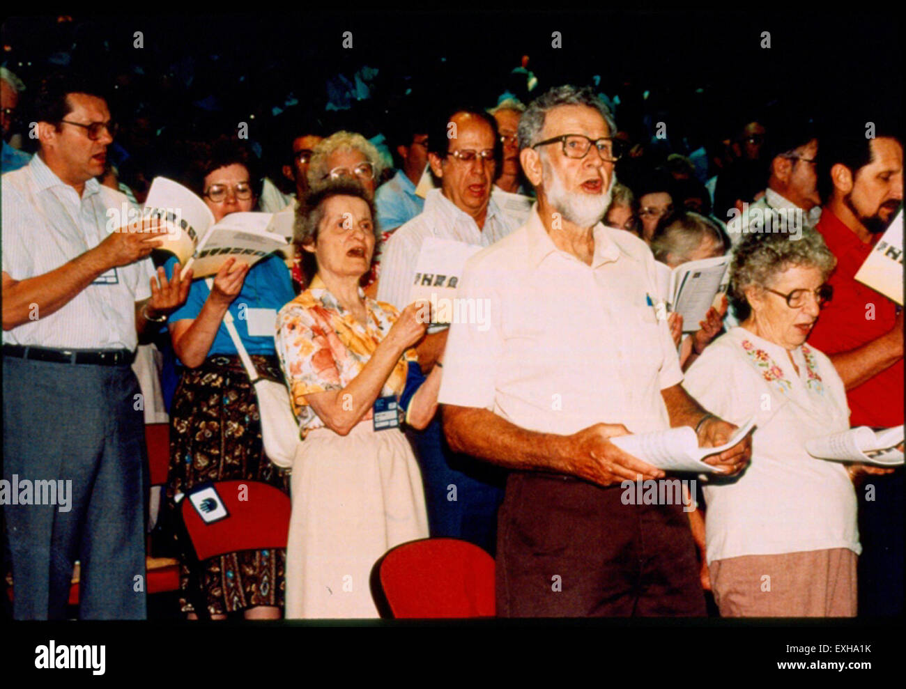 Il Winnipeg Convention Centre ha ospitato la Mennonite World Conference, un raduno globale per i mennoniti di tutto il mondo. L'evento si è concentrato sulla borsa di studio, lo scambio culturale e la discussione delle questioni mennonite globali. Foto Stock