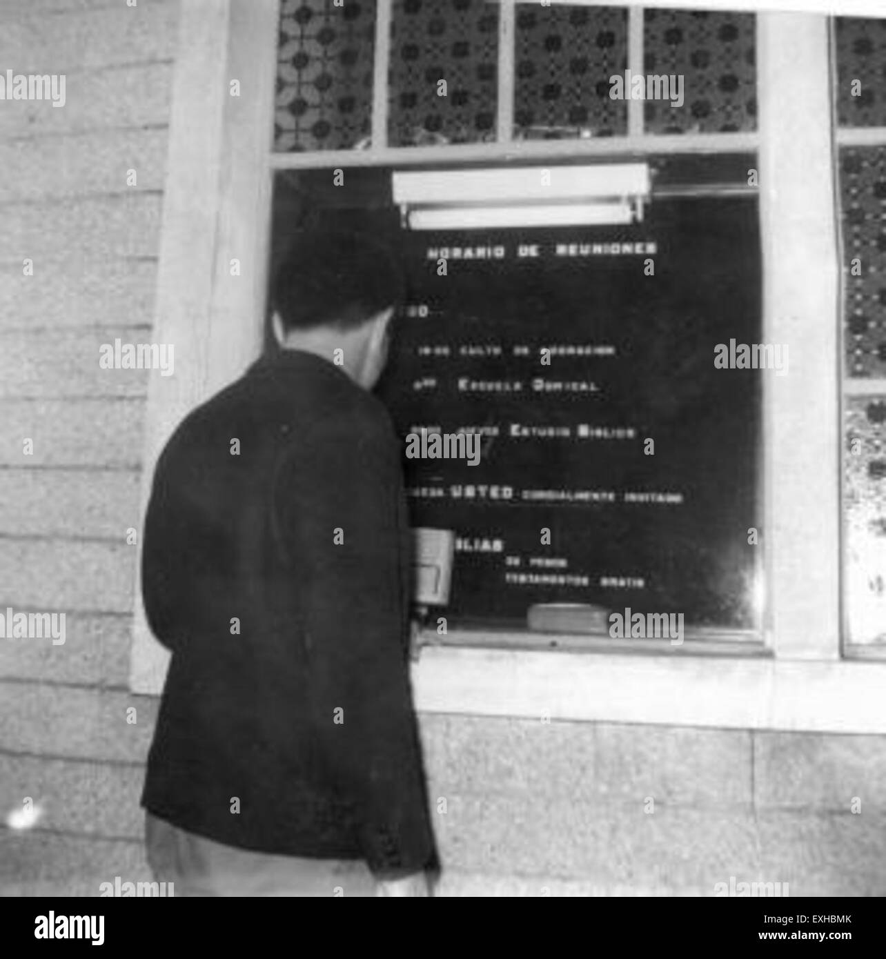 Floresta, Argentina, è sede di una chiesa biblica mennonita, dove l'evangelismo e le attività basate sulla fede sono centrali per la vita religiosa della comunità. Foto Stock