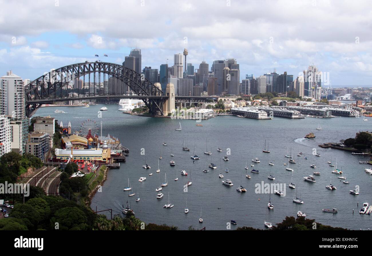 Il Sydney Harbour Bridge Port Jackson Australia Foto Stock