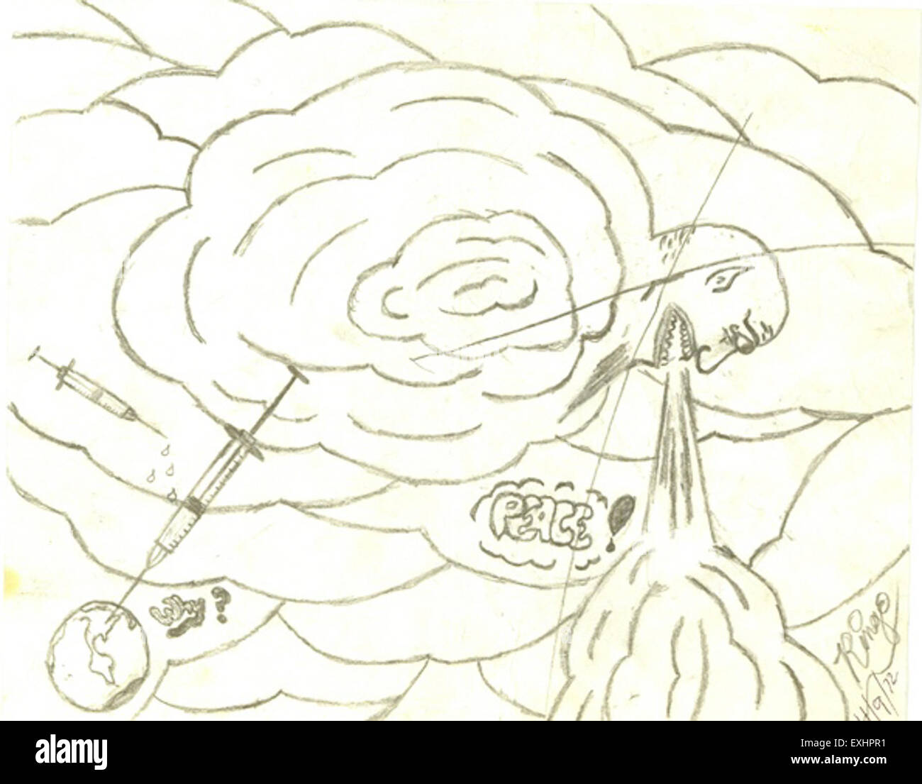 Questa immagine cattura l'evento *parzialmente Dave* il 9 aprile 1972, a Elkhart, Indiana, in una caffetteria locale. L'evento è legato alle iniziative di servizio sociale nella regione, che riflettono i movimenti culturali e sociali del tempo. Foto Stock