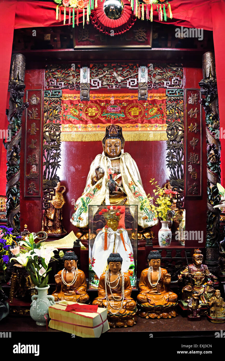 Il Tempio di Tin Hau Yau Ma Tei Kowloon Hong Kong Cina Foto Stock