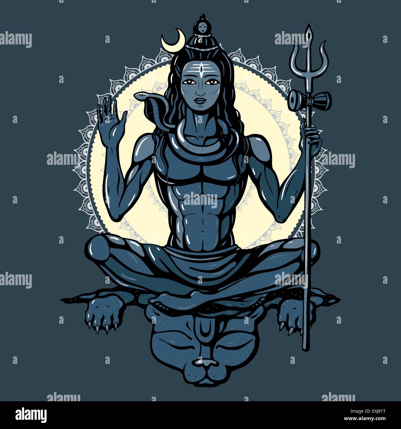 Dio indù Shiva Illustrazione Vettoriale