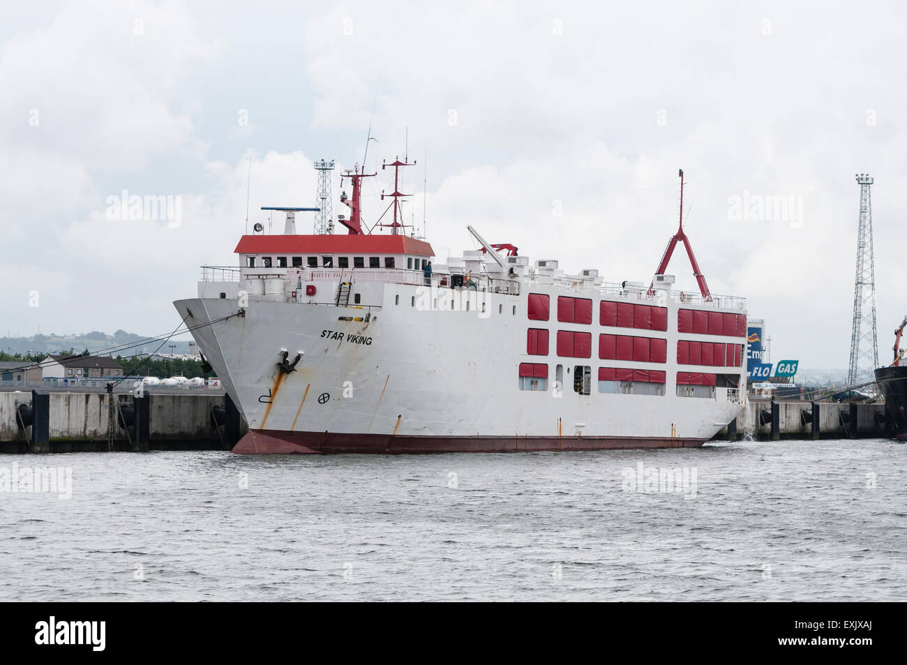 MV Viking Star che è ormeggiata in Belfast dopo essere stato arrestato dall'Admiralty Marshall a seguito di violazione di contratto Foto Stock