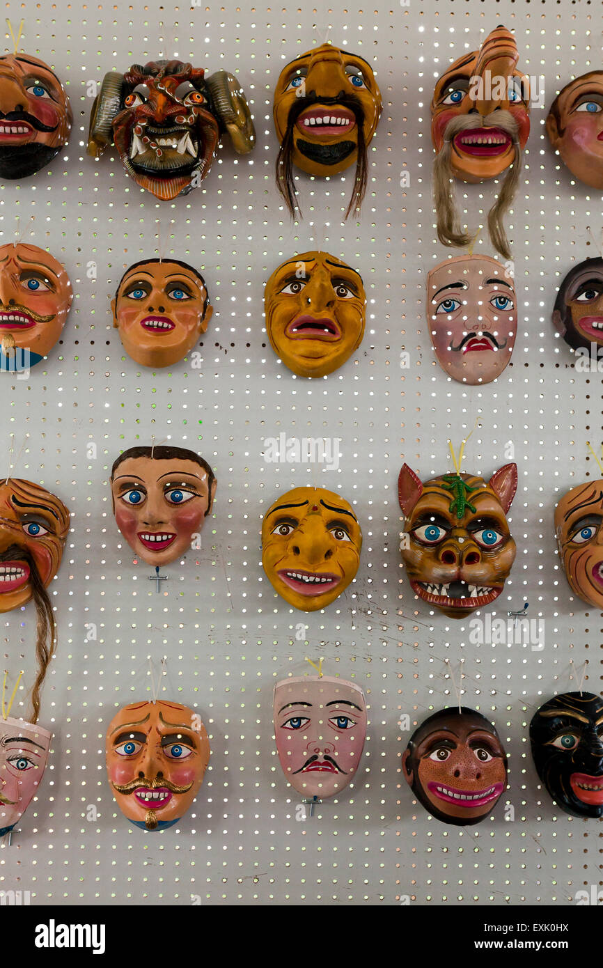 Diablada boliviano maschere di danza Foto Stock