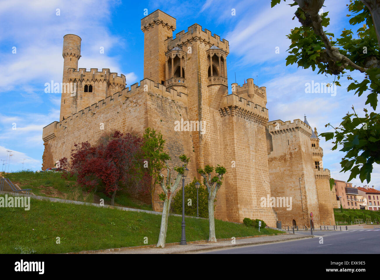 Olite, il Palazzo dei Re di Navarra, Castello, Navarra, Spagna, Foto Stock