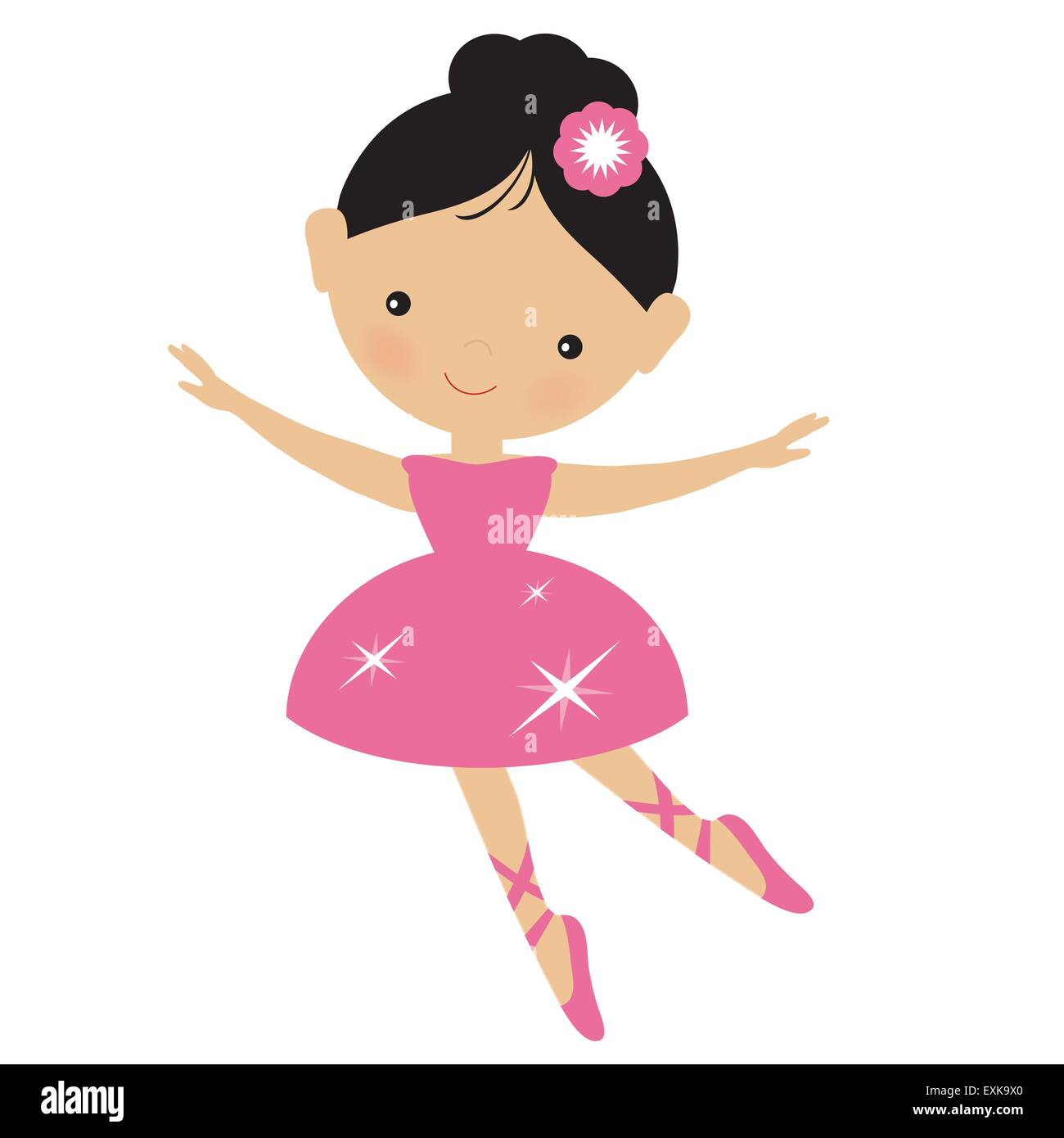 Ballerina,rosa,ragazza,ballerina,carino,vettore Illustrazione Vettoriale