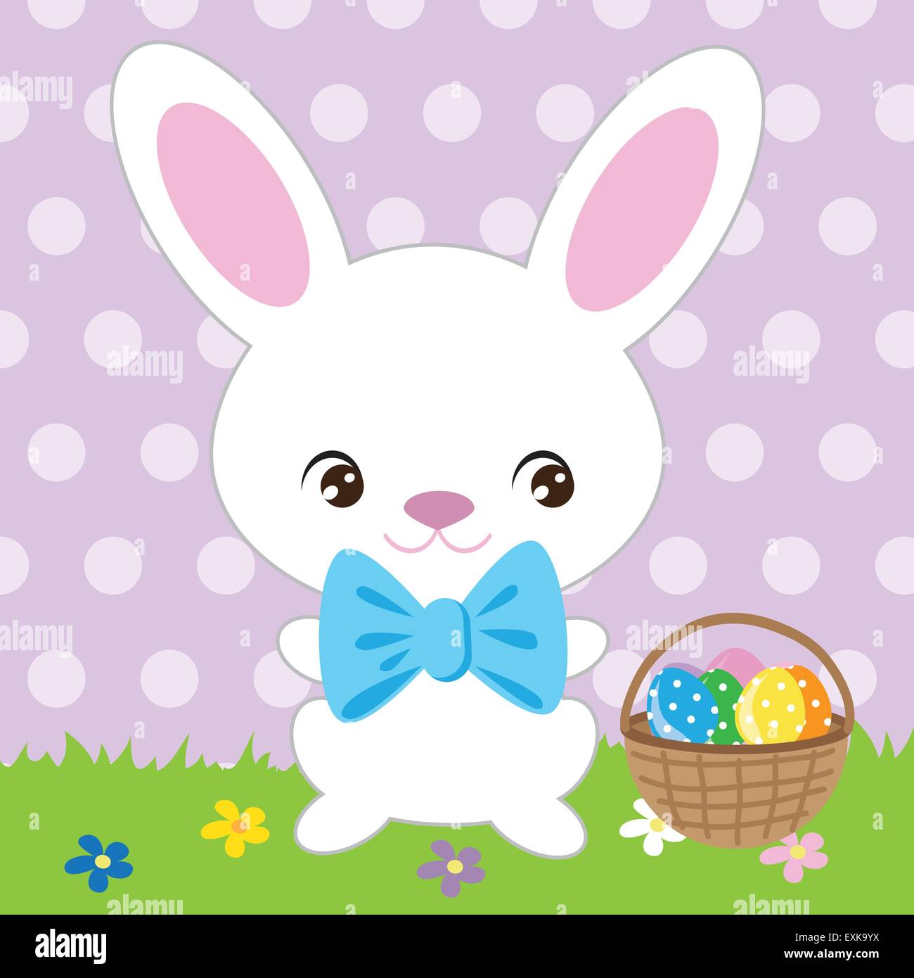 Coniglietto di pasqua,bunny,coniglio,bianco,carino,divertente,vettore,cartoon,immagine,animale Illustrazione Vettoriale