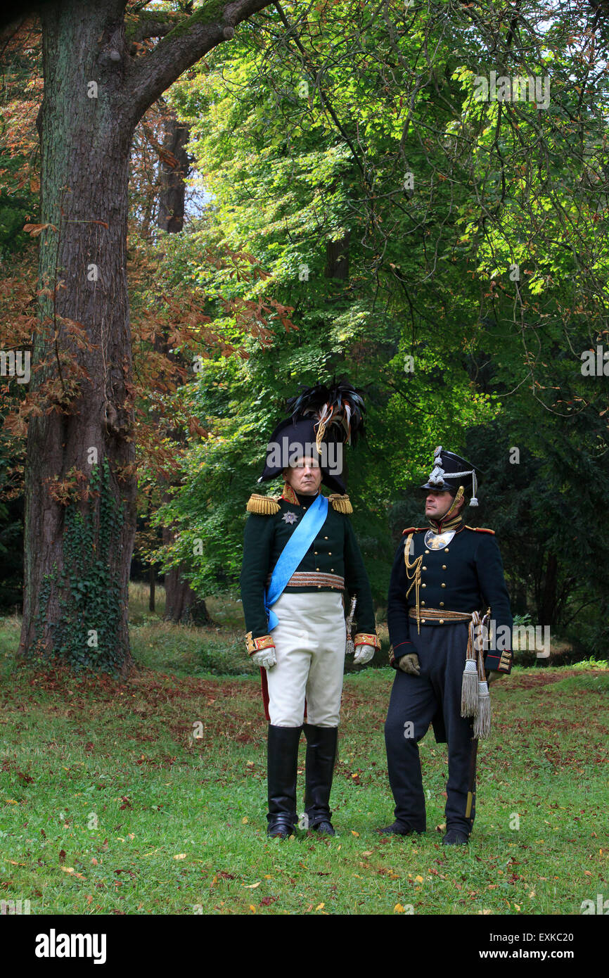 Lo Zar Alessandro I di Russia e il suo aiutante a Rueil-Malmaison, Francia Foto Stock