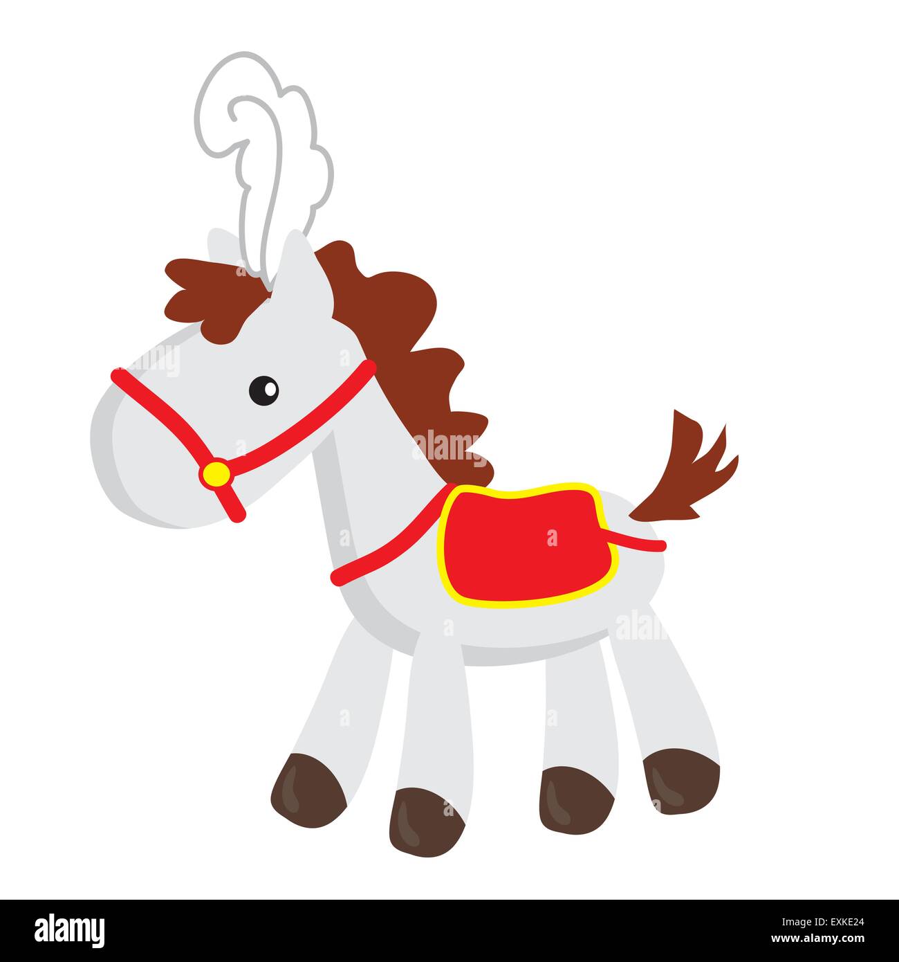 Circus cavallo,animale da circo,carino,divertente,cartoon,immagine,isolato,vettore Illustrazione Vettoriale