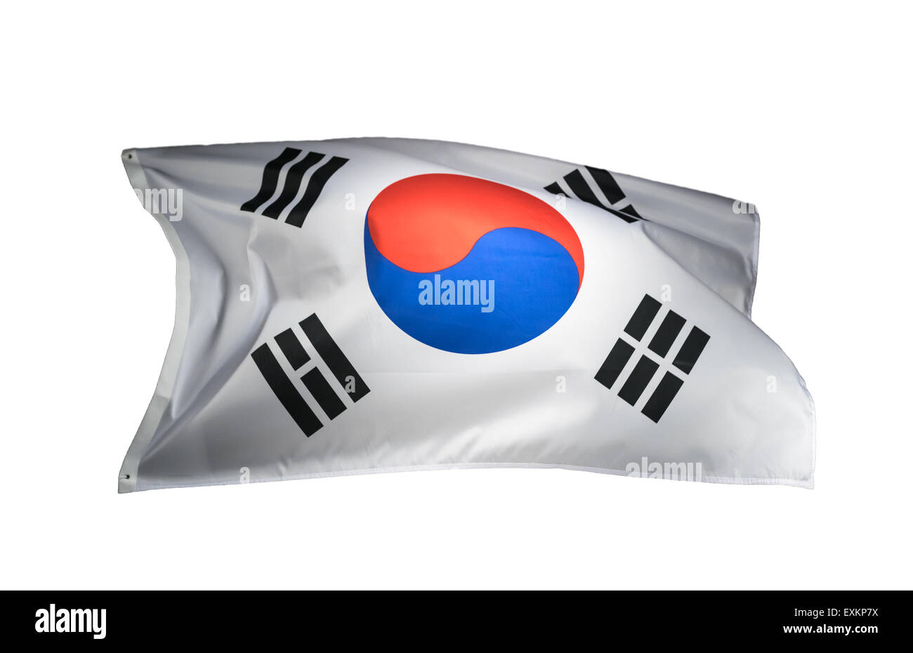 Bandiera nazionale di Corea Foto Stock