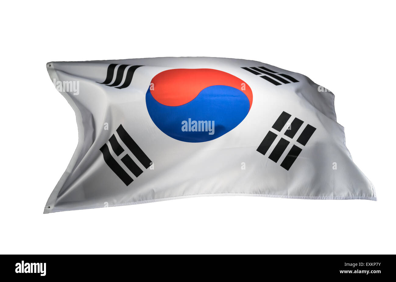 Bandiera nazionale di Corea Foto Stock