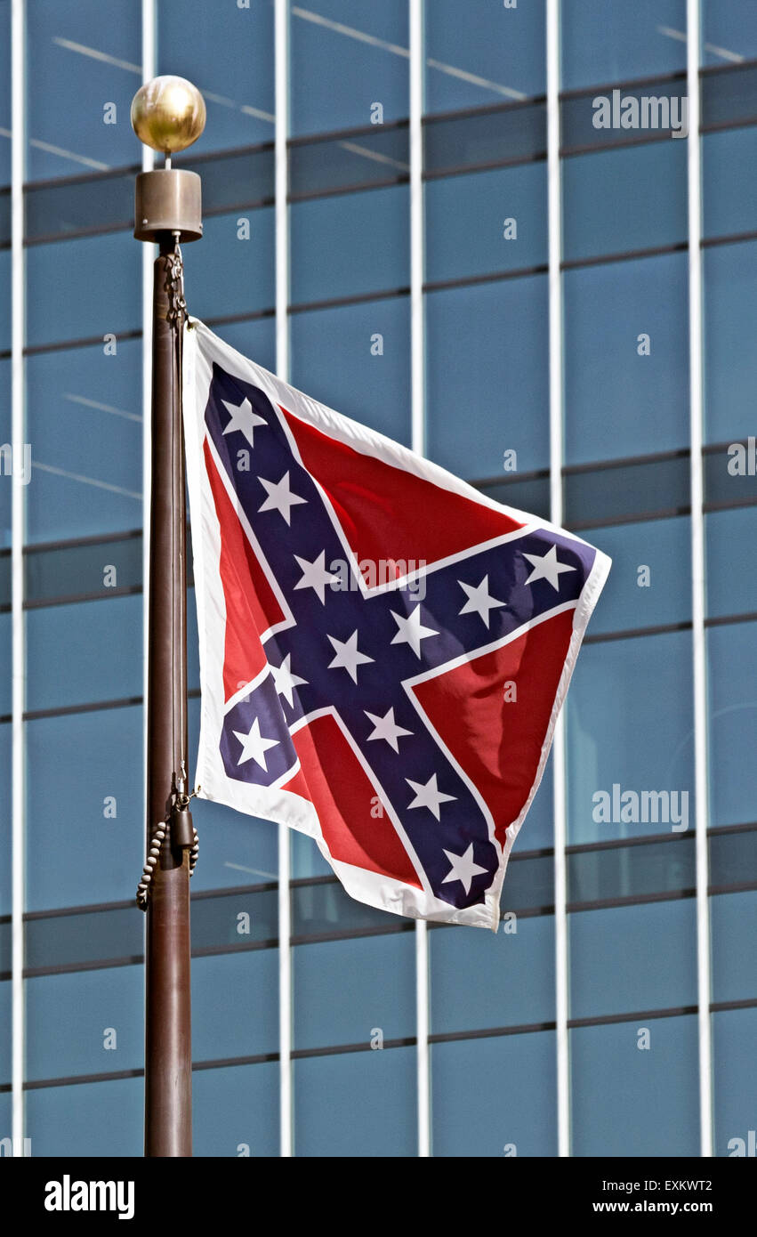Bandiera confederate rimosso da South Carolina State Capitol motivi Foto Stock