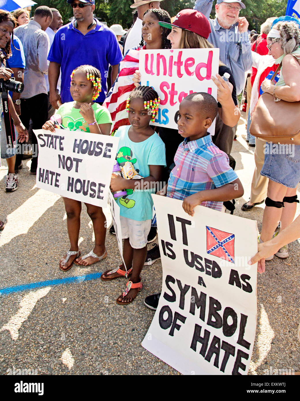 Bandiera confederate rimosso da South Carolina State Capitol motivi Foto Stock