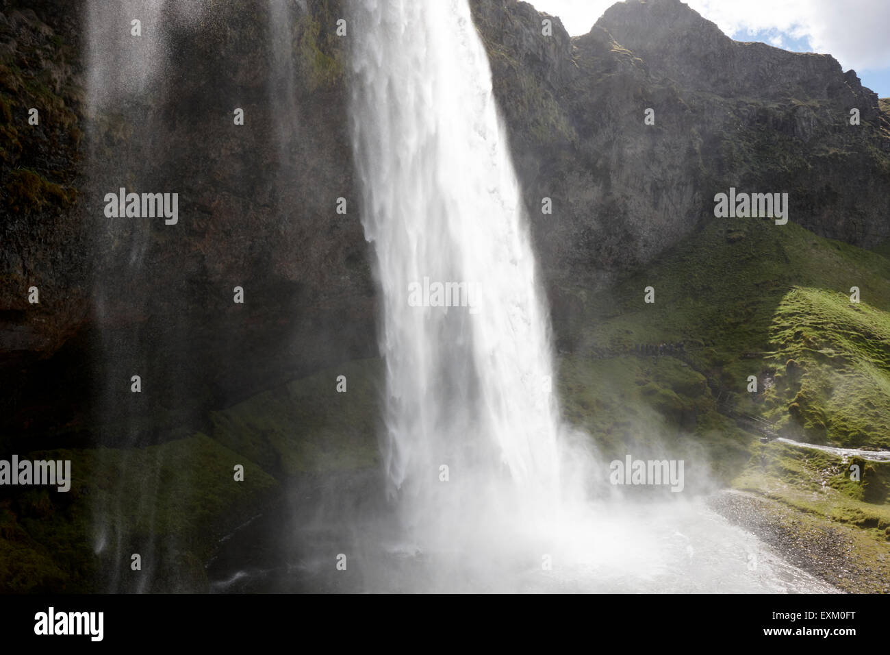 Cascata Seljalandsfoss in Islanda Foto Stock