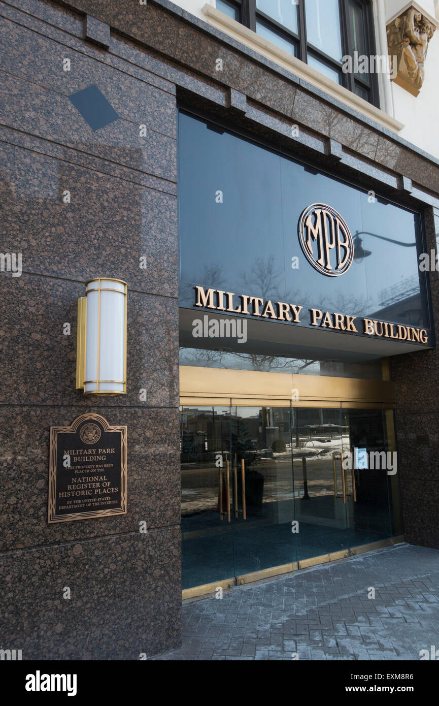 Military Park edificio in Newark NJ Foto Stock