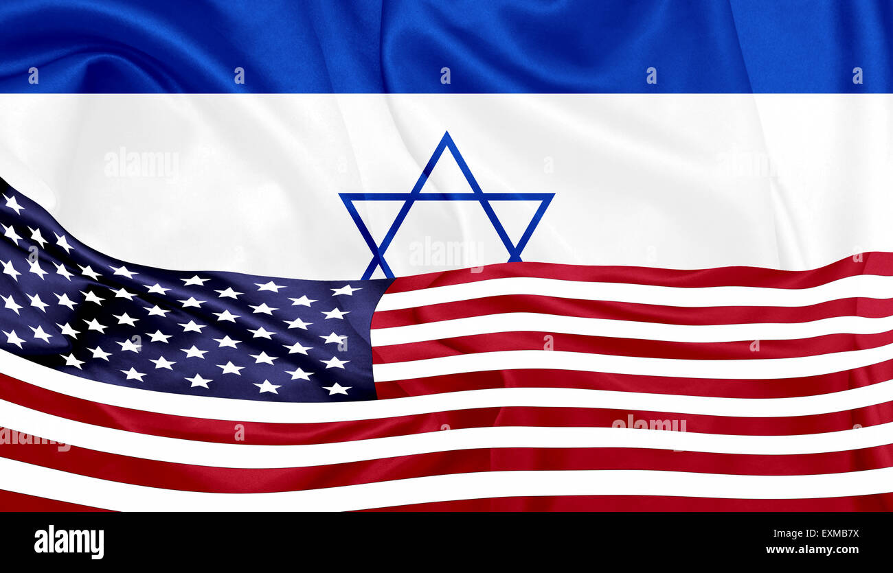 Bandiere israeliane e americane immagini e fotografie stock ad alta