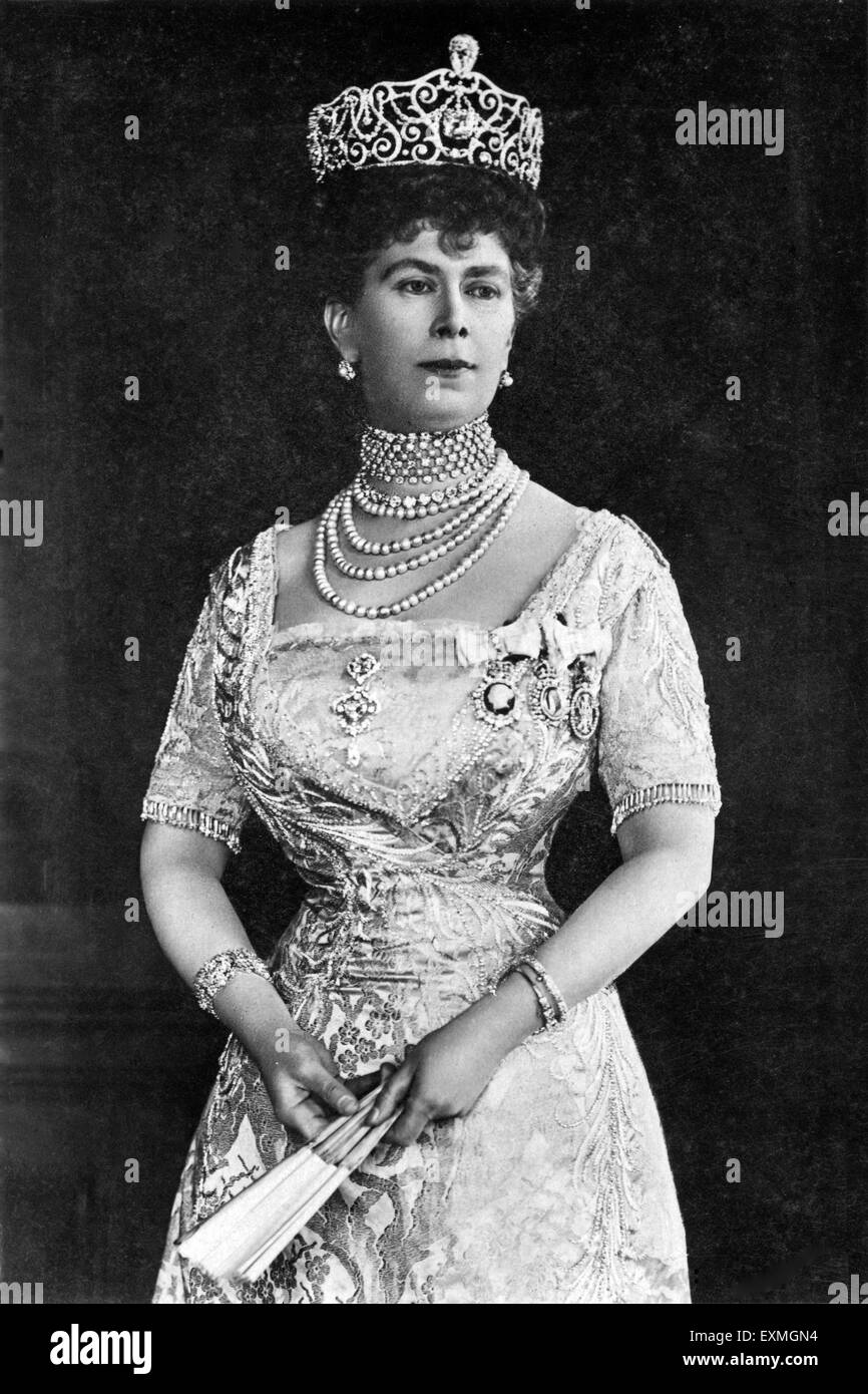 Mary of Teck, Principessa di Teck, imperatrice dell'India, Regina madre, Regina del Regno Unito, Inghilterra, Regno Unito, Regno Unito, vecchia immagine del 1900 Foto Stock